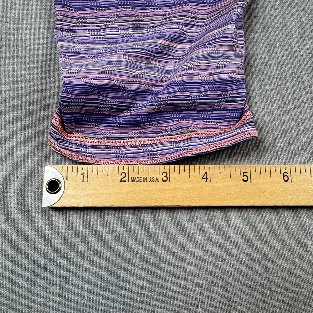 Lululemon Capri Leggings Womens 6 Purple Stripe Pockets Yoga Running Athletic - Picture 9 of 9